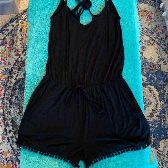 Hera Collection Pants - Black beach romper